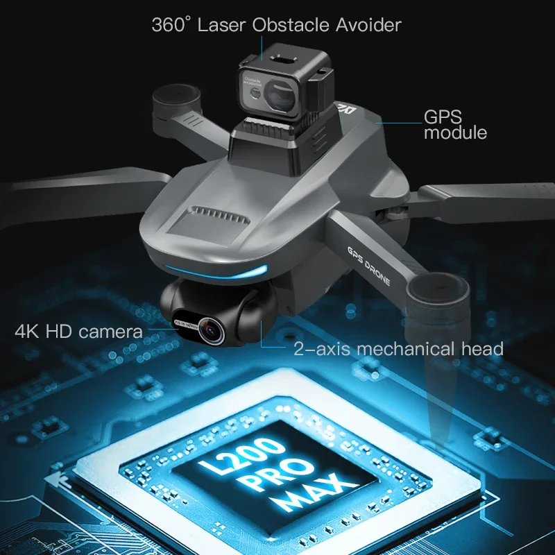 L200 PRO MAX Drone 4K 2-Axis P - Drone Racing Camera のレビューと価格