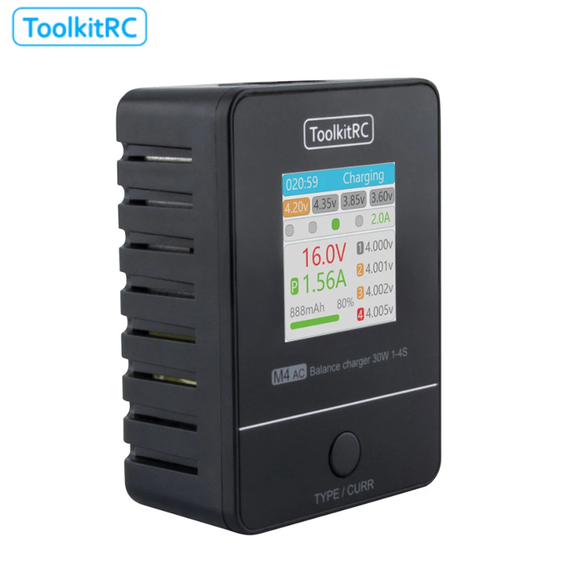 ToolkitRC M4AC 30W LCD Screen  - Drone Racing Charger のレビューと価格