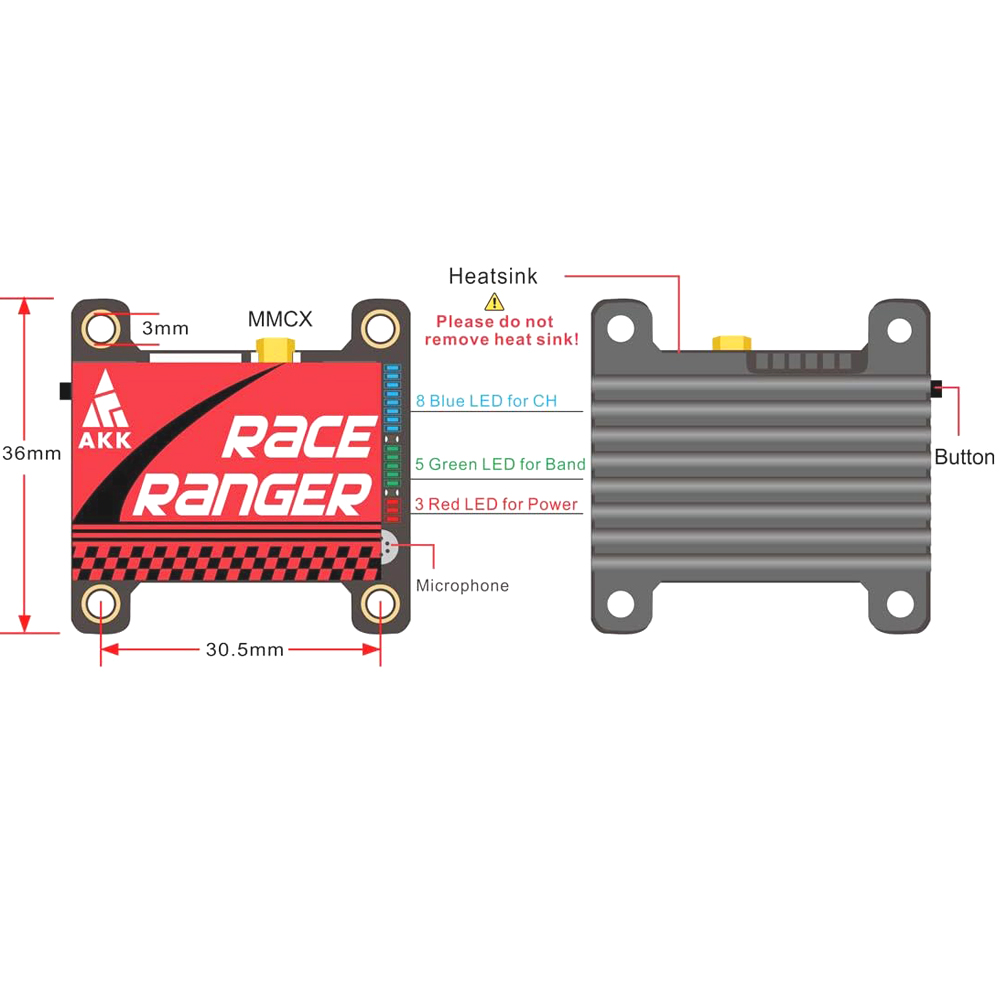 AKK 5.8G Long Range VTX FPV Tr - Drone Racing Vtx のレビューと価格