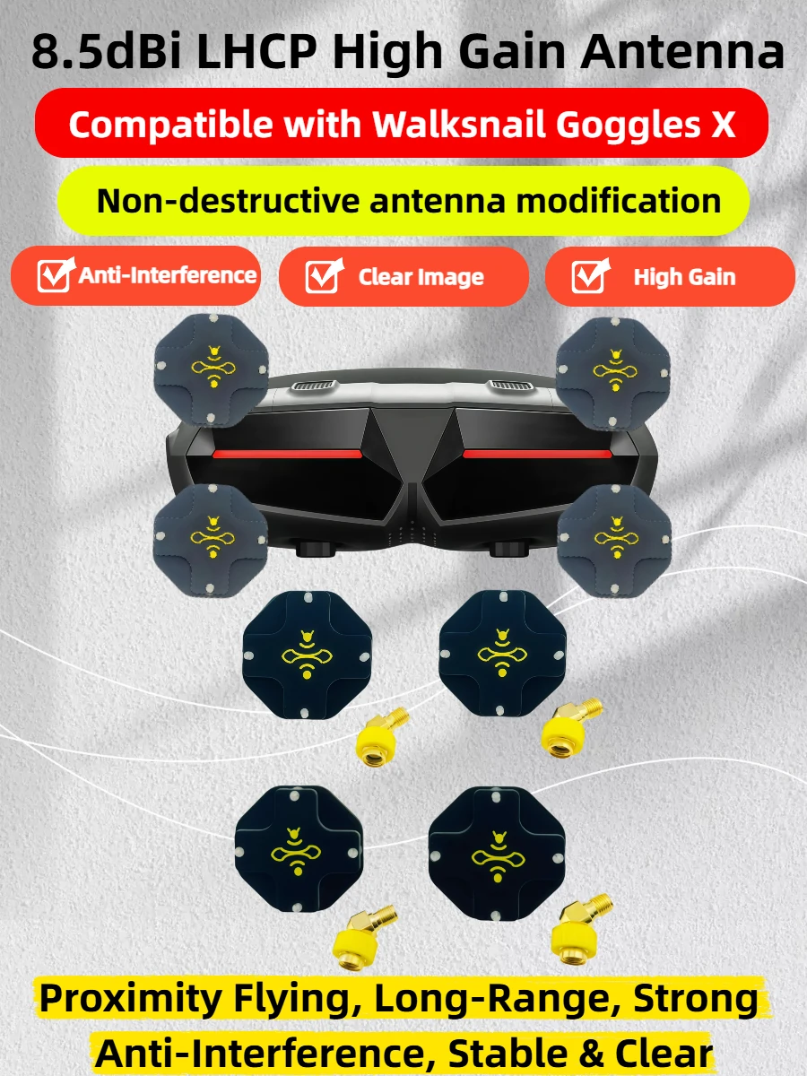 8.5dBi High Gain LHCP 5.8GHz D - Drone Racing Goggles のレビューと価格