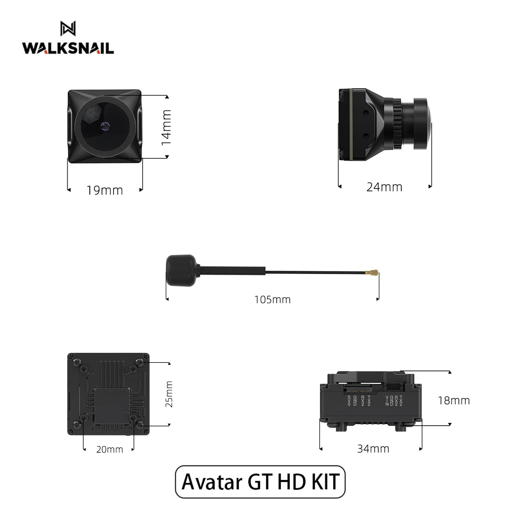 Walksnail Avatar GT HD KIT 2W  - Drone Racing Camera のレビューと価格