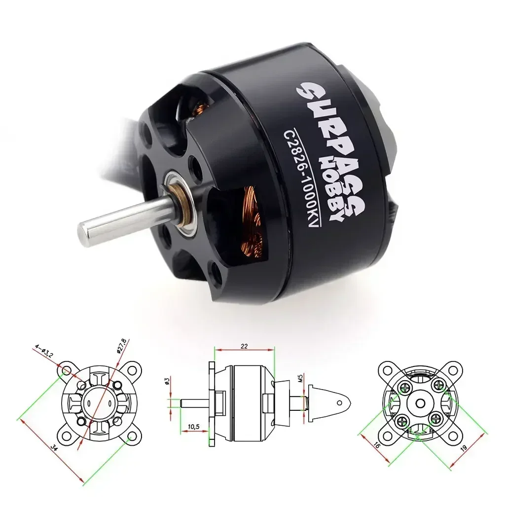 Surpass Hobby 2826 1000KV 1350 - Drone Racing Esc のレビューと価格