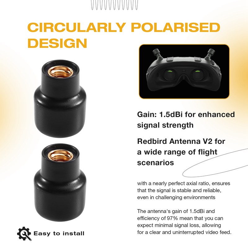5.8G Redbird Antenna V2 Replac - Drone Racing Goggles のレビューと価格