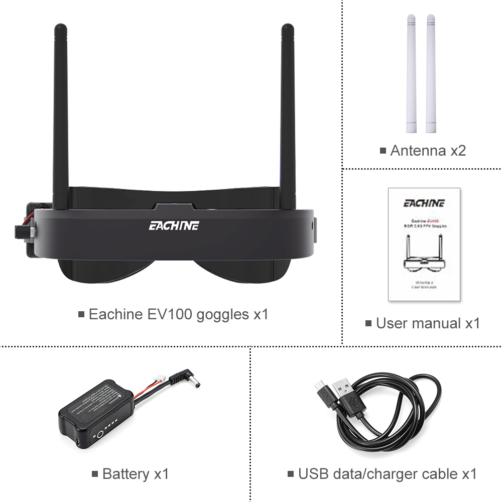 Eachine EV100 720*540 5.8G 72C - Drone Racing Battery のレビューと価格