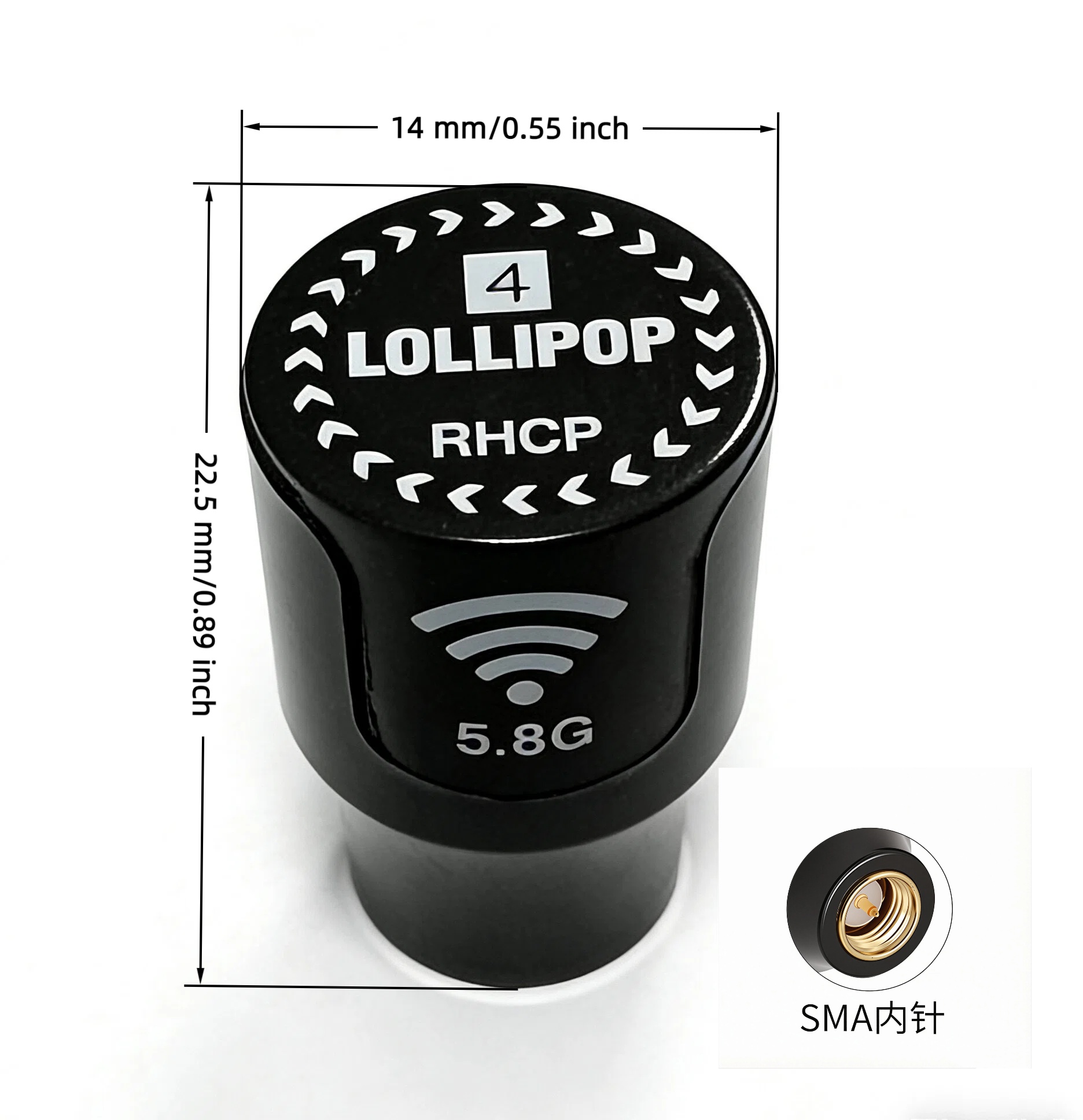 4th Gen Mini Lollipop 5.8G FPV - Drone Racing Antenna のレビューと価格