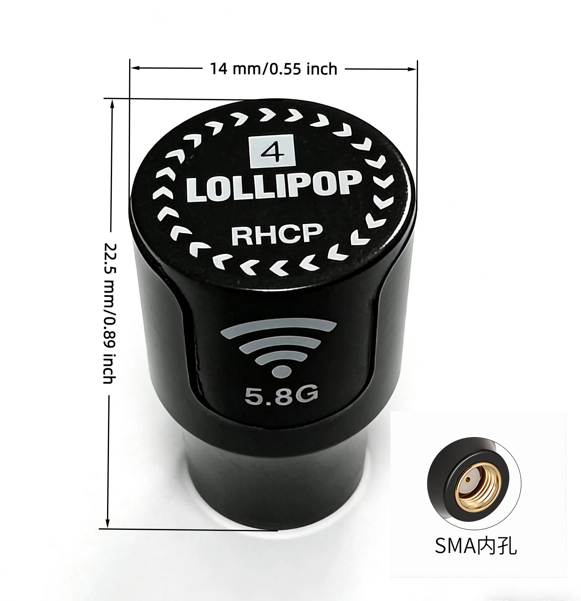 4th Gen Mini Lollipop 5.8G FPV - Drone Racing Antenna のレビューと価格