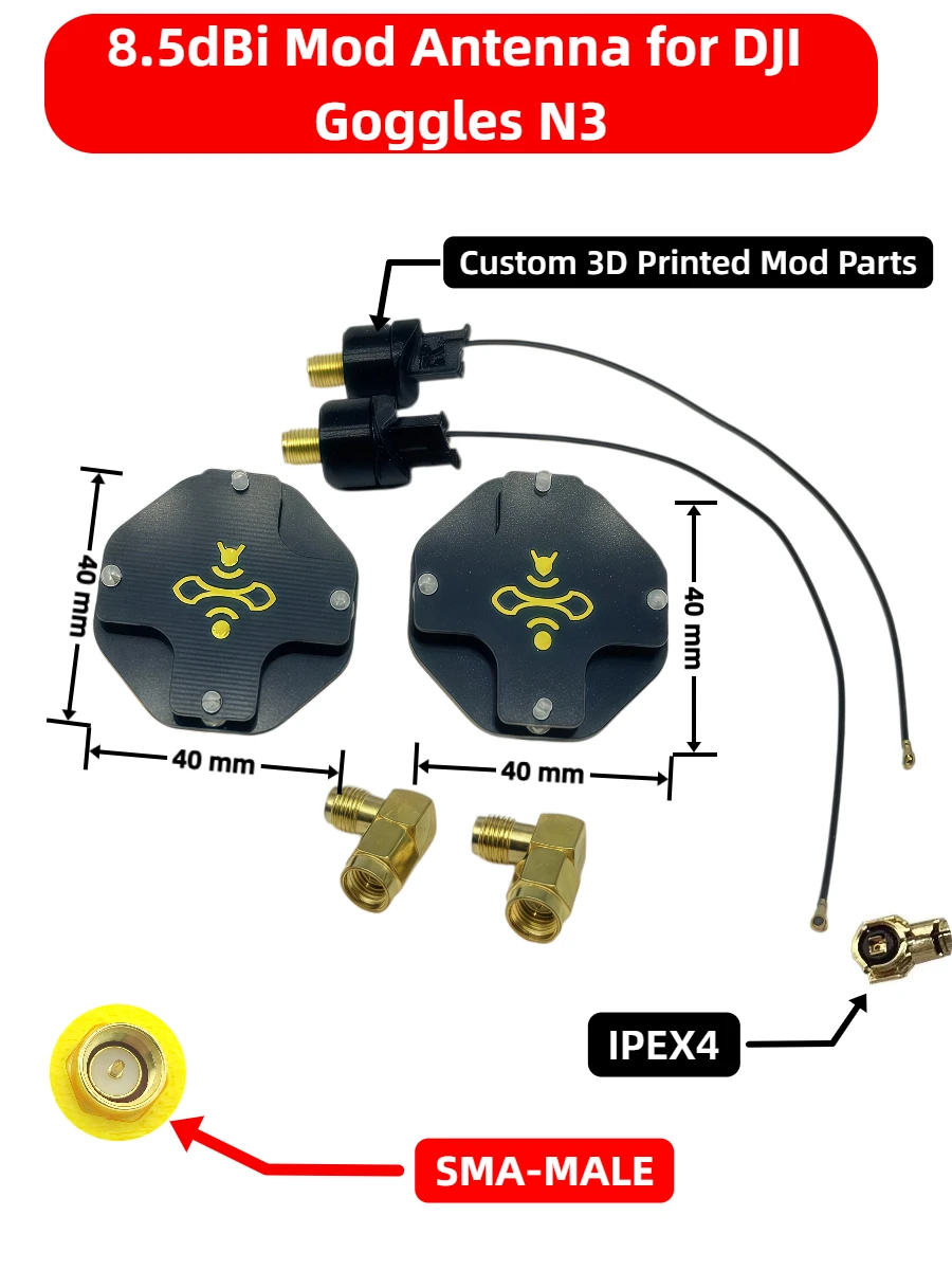 8.5dBi LHCP FPV Patch Antenna  - Drone Racing Goggles のレビューと価格