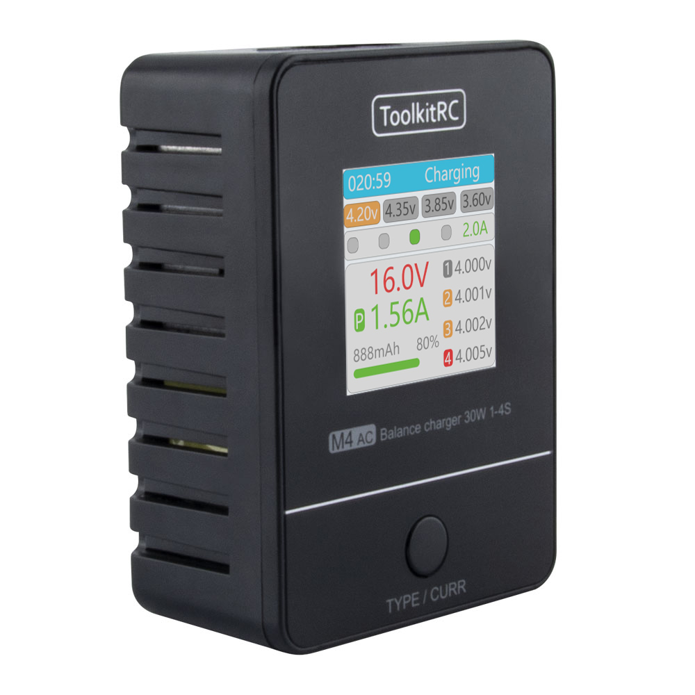 ToolkitRC M4AC 30W Compact AC  - Drone Racing Charger のレビューと価格