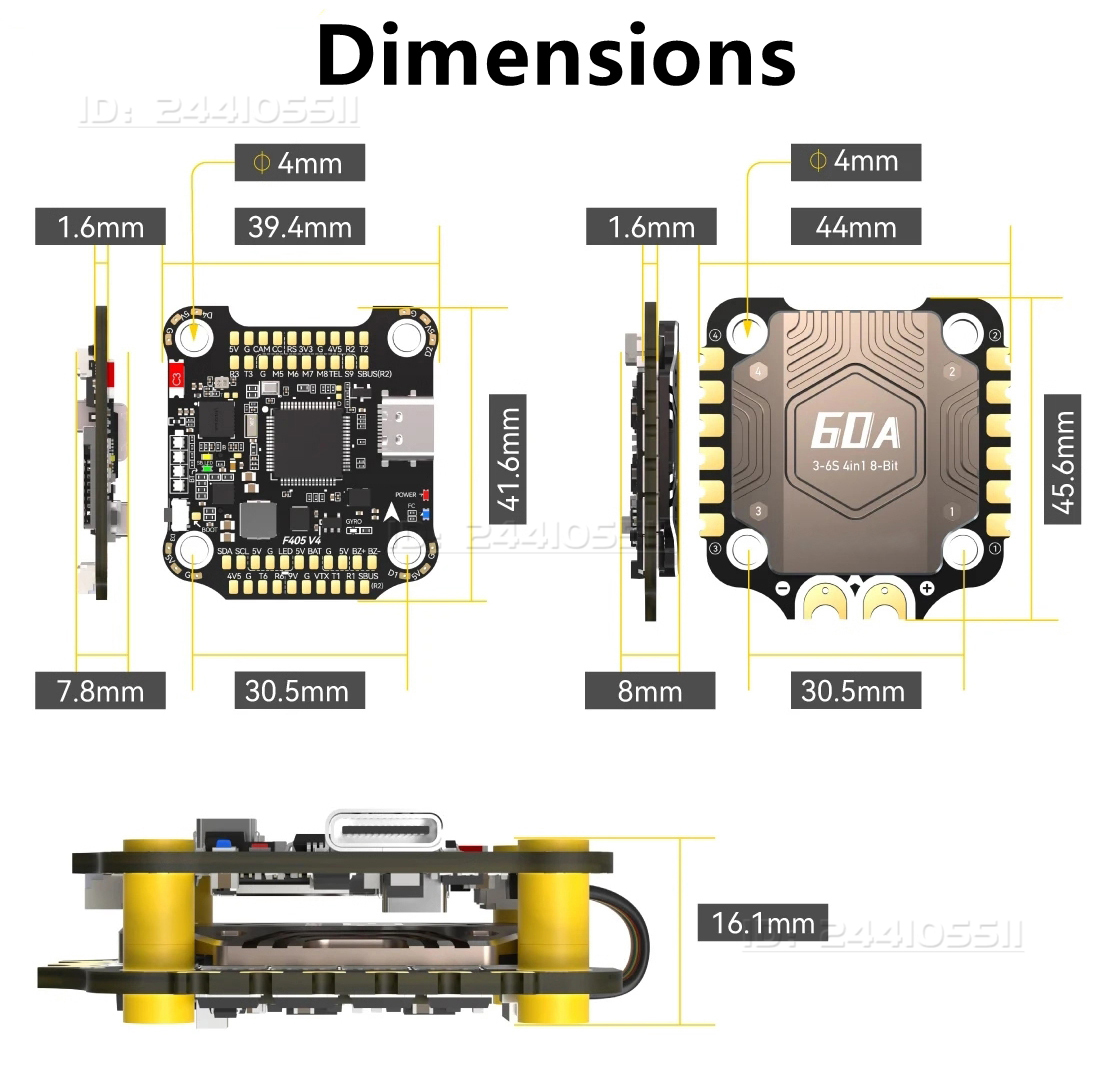 F405 V4 FC Flight Controller w - Drone Racing Frame のレビューと価格